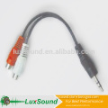 A/V cable,Stereo 3.5 jack to 2RCA female A/V cable,professional A/V cable
